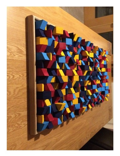 Sparkling star wood mosic - star,