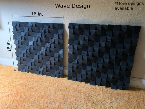 18x18 black wood acoustic - in.,