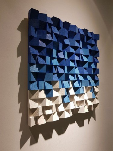 Art geomatic wooden - (2-panel),